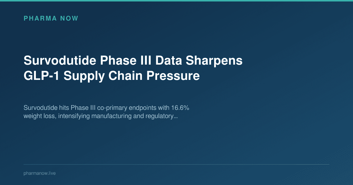 Survodutide Phase III Data Sharpens GLP-1 Supply Chain Pressure