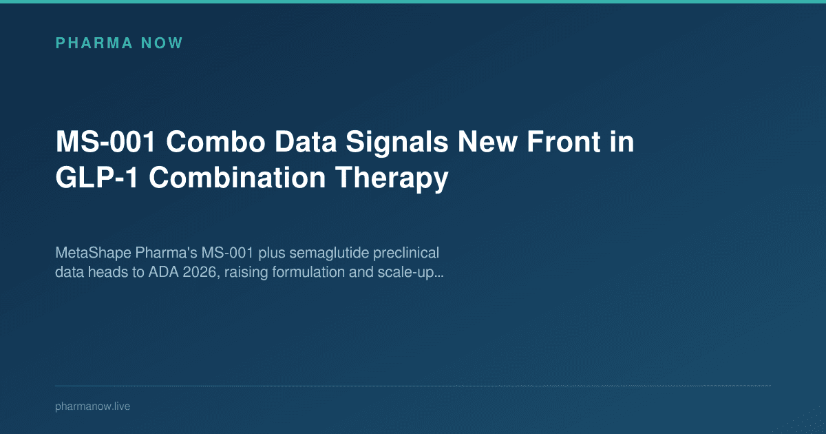 MS-001 Combo Data Signals New Front in GLP-1 Combination Therapy
