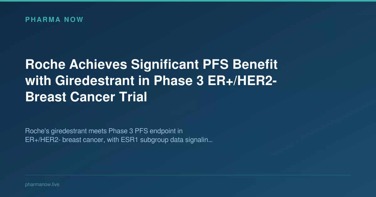 Roche Achieves Significant PFS Benefit with Giredestrant in Phase 3 ER+/HER2- Breast Cancer Trial