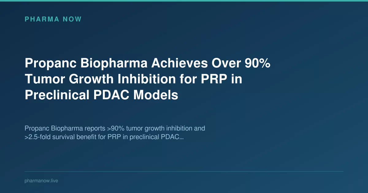 Propanc Reports Over 90% Tumor Inhibition for PRP