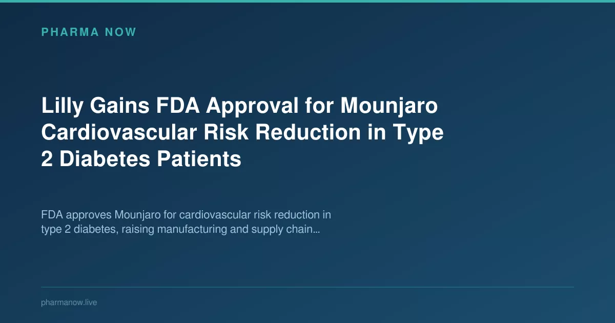 Lilly Wins FDA Nod for Mounjaro Cardiovascular Benefit