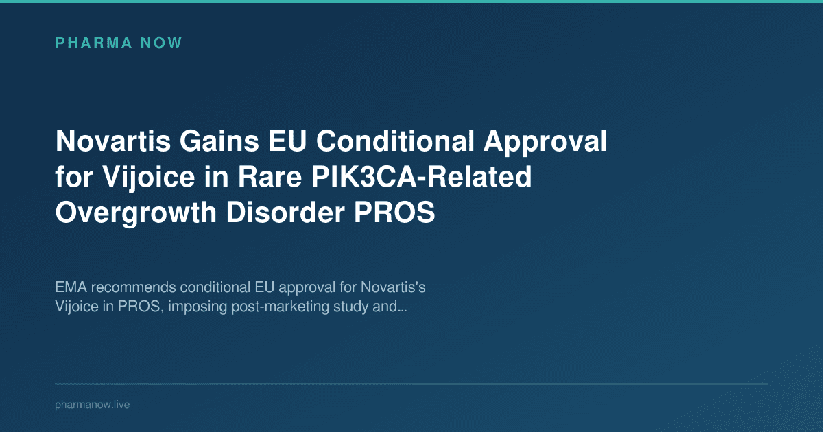 Novartis Gains EU Conditional Approval for Vijoice in Rare PIK3CA-Related Overgrowth Disorder PROS