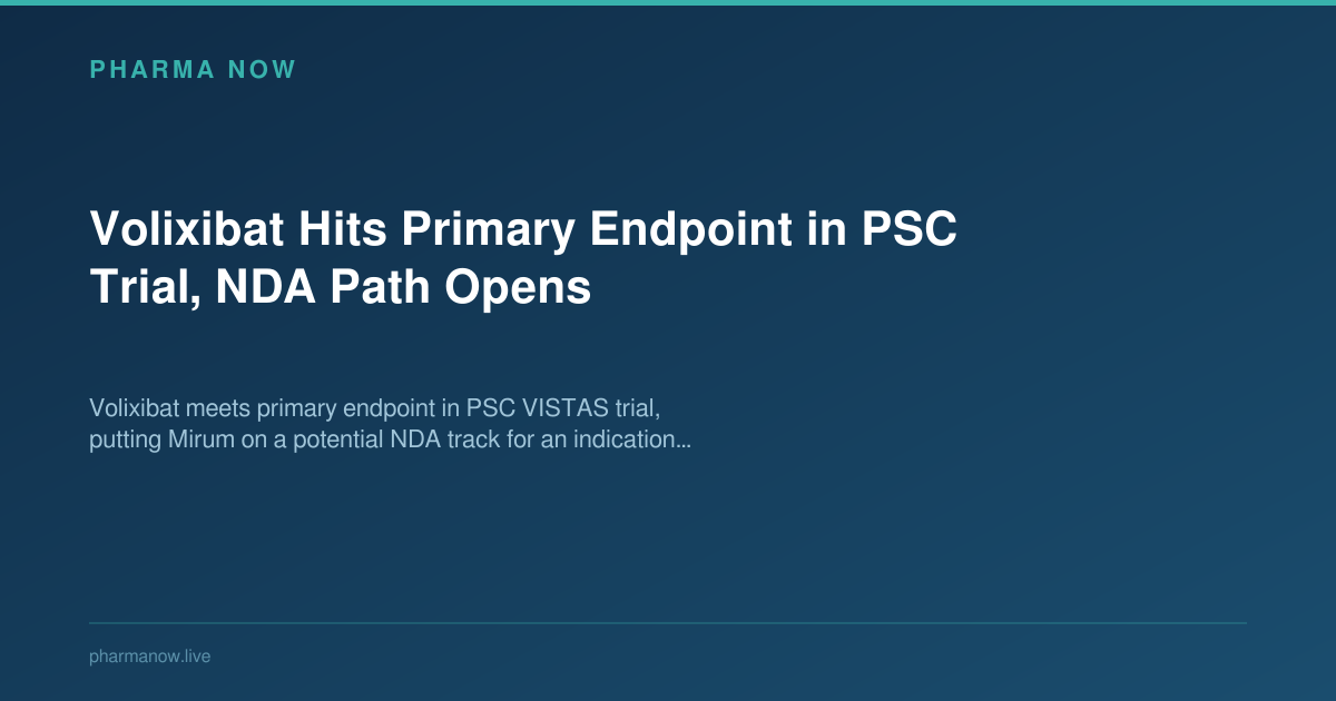 Volixibat Hits Primary Endpoint in PSC Trial, NDA Path Opens