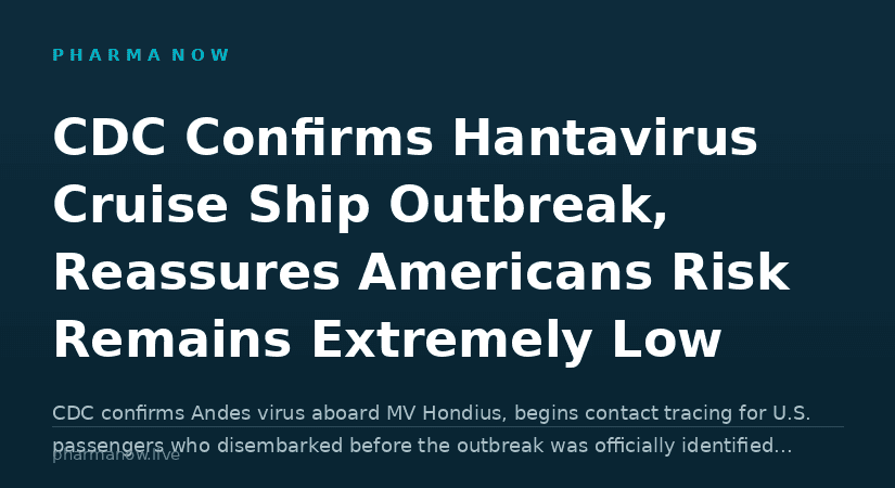 CDC Confirms Hantavirus Cruise Ship Outbreak, Reassures Americans Risk Remains "Extremely Low"