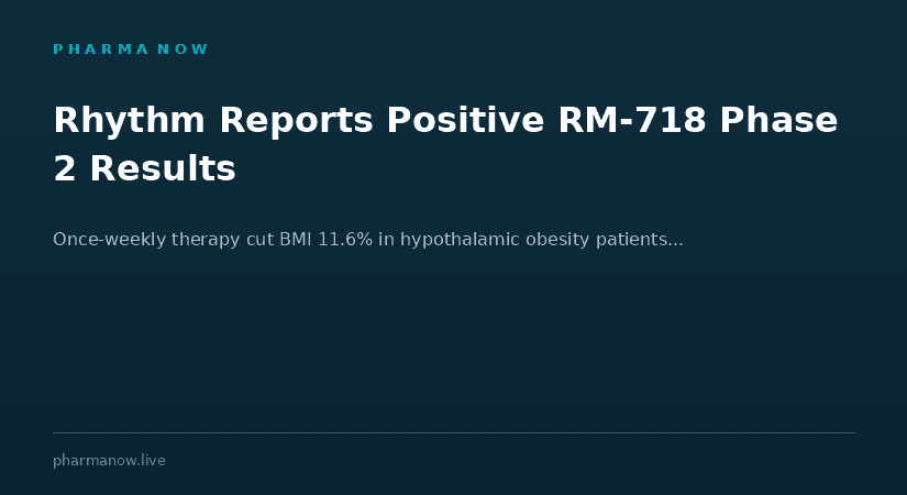 Rhythm Pharmaceuticals Reports Promising Phase 2 Results for Once-Weekly RM-718 in Acquired Hypothalamic Obesity