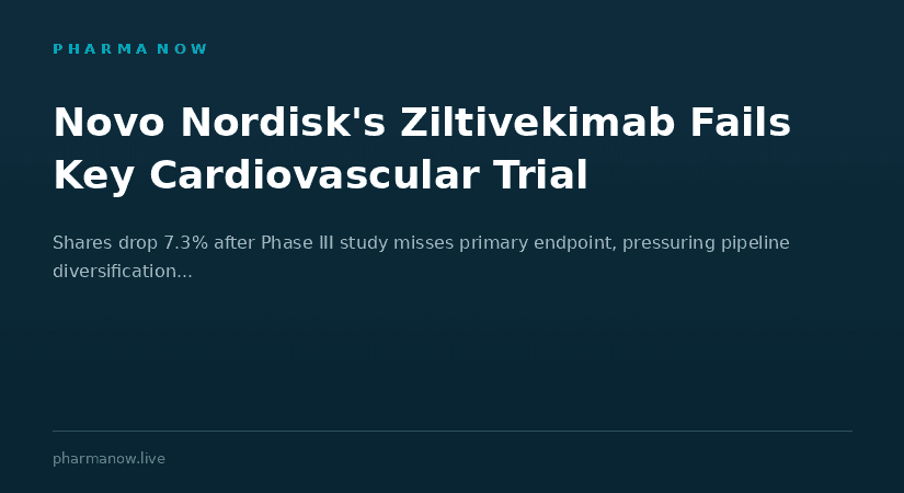 Novo Nordisk's Late-Stage Cardiovascular Drug Fails Key Trial, Shares Drop