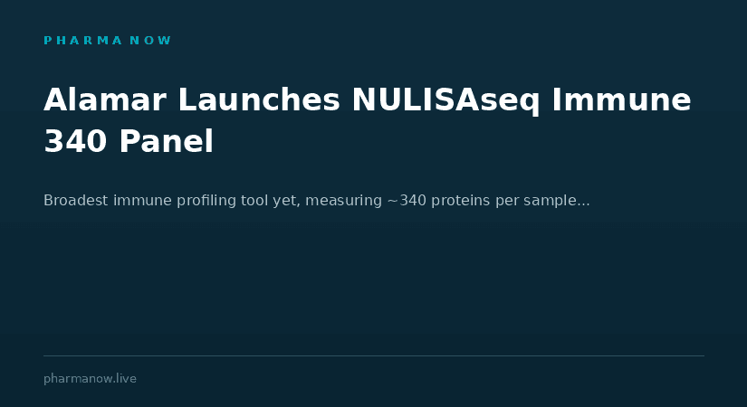 Alamar Biosciences Launches NULISAseq Immune 340 Panel for Advanced Immune Profiling