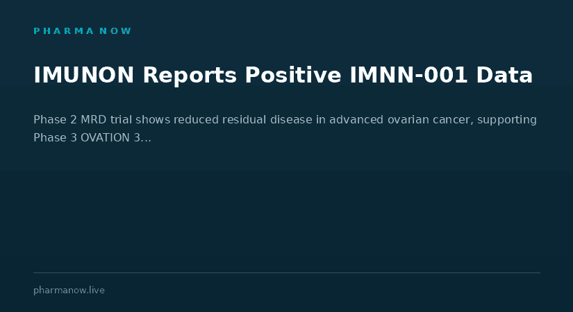 IMUNON Reports Positive Phase 2 Results For IMNN-001 In Advanced Ovarian Cancer Study
