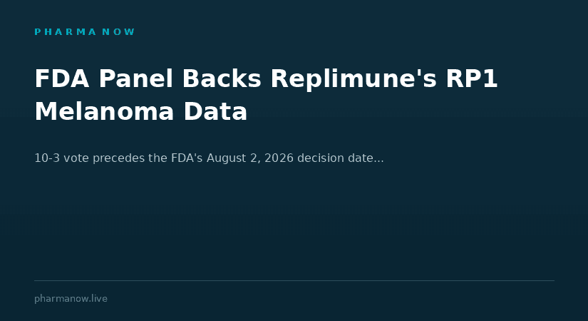 Replimune Group Wins FDA Advisory Committee Backing For RP1 Melanoma Therapy Ahead Of August 2 Decision
