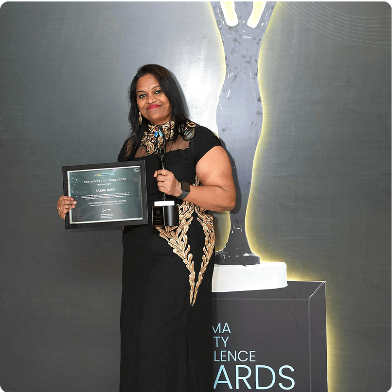 Rajani Made - Preis für kontinuierliche Verbesserung (Senior Manager (Qualität) – Biocon Biologics) Rajani Made - Preis für kontinuierliche Verbesserung (Senior Manager (Qualität) – Biocon Biologics)